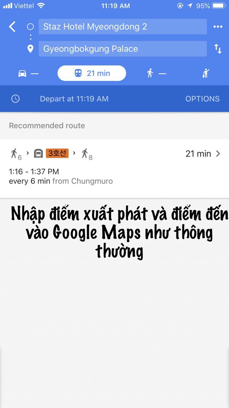 Hướng dẫn sử dụng giao thông công cộng ở Hàn